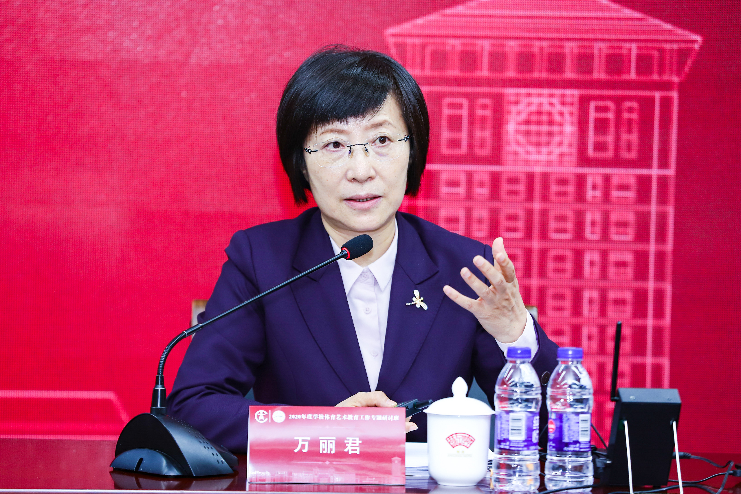 万丽君副司长调研我校美育工作并出席教育部2020年度学校体育艺术教育